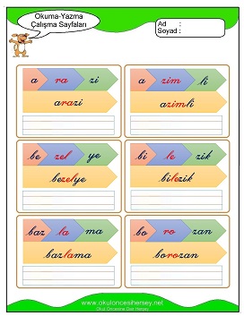 z sesi Çalışma Sayfaları